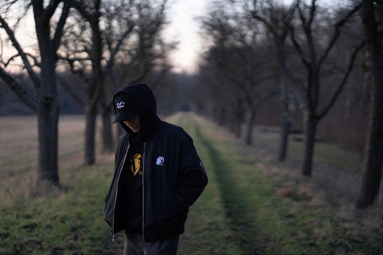 Recycelte Bomberjacke Explorer bestickt