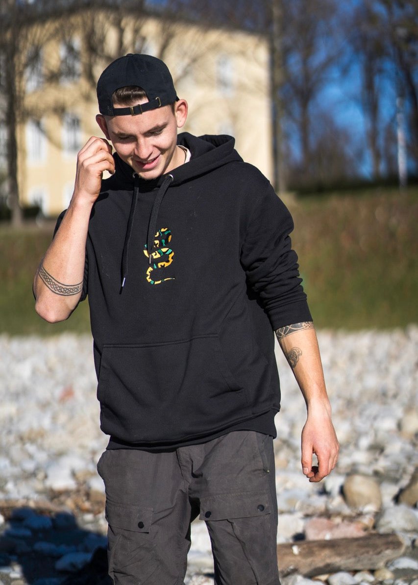 Bio Hoodie Snake bestickt